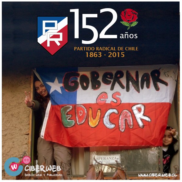 ciberclaude's tweet photo. #Feliz152 del @PRadicalcl @jagomez @osvaldocs80 @VelascoRadical @patombolini @MarcitaRadical #OrgullosodeSerRadical https://t.co/34XWaqMPhr