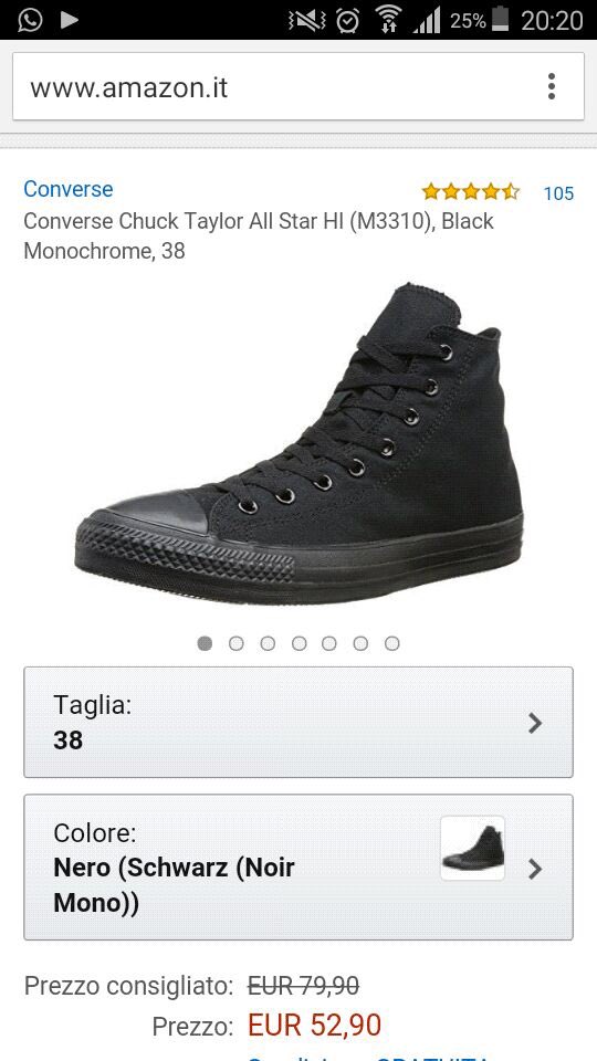 converse taglia 20 converse taglia 20