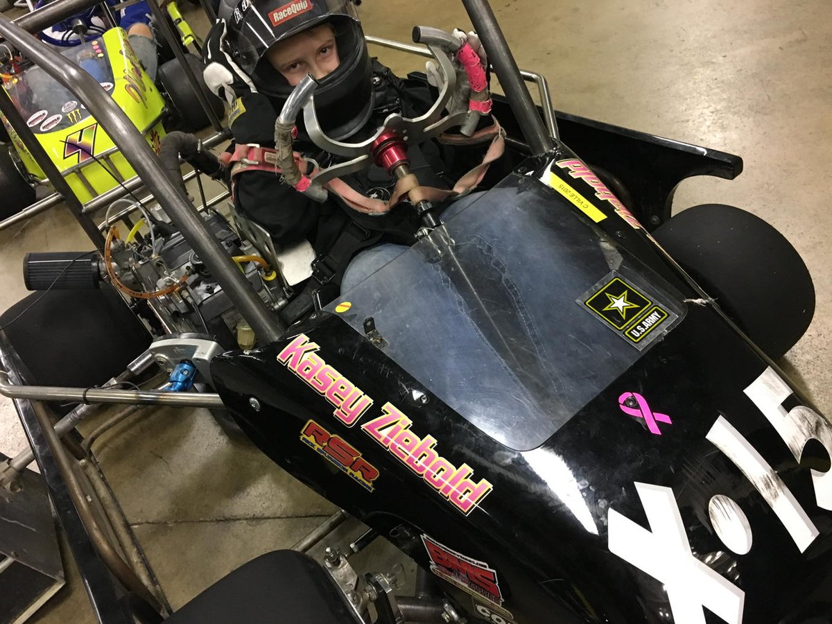 RacingAmerica's tweet image. #Rumble15 12 year-old Kasey Ziebold started on the outside front row for her feature event.
