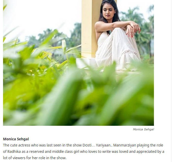 MonicaSehgalFC's tweet photo. she's our brightest star 💗 @sehgal_monica 
Top 15 TV Actors Who Became Stars In 2015
https://t.co/xHaCNyUurw … https://t.co/40ngNZ0xJx