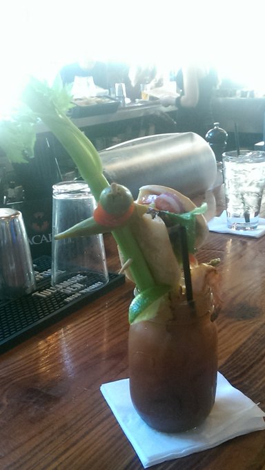 Holy cow!  That's a Bloody Mary?  Comes with a whole meal on top...YUM! https://t.co/lfY9Qyp5fe<a href="/tag/i"class="tags"><span>#i</span></a>