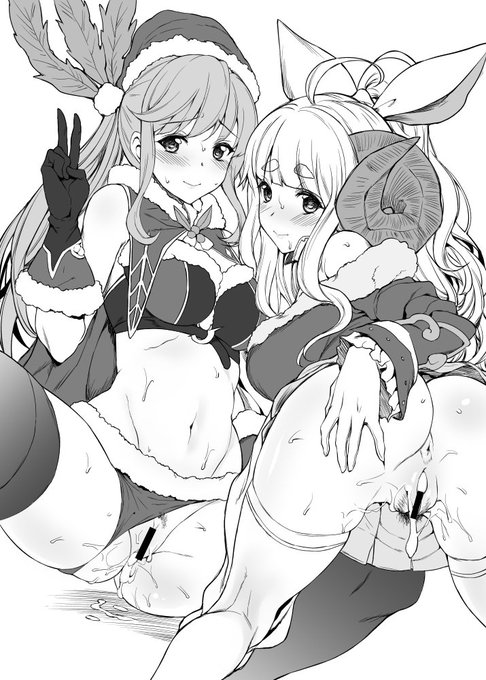 [R18][グラブル]後4時間日本へ行きますから、とりあえずらくがきしました、
メリクリ&あけおめ!皆さん来年もいいお年を! 
