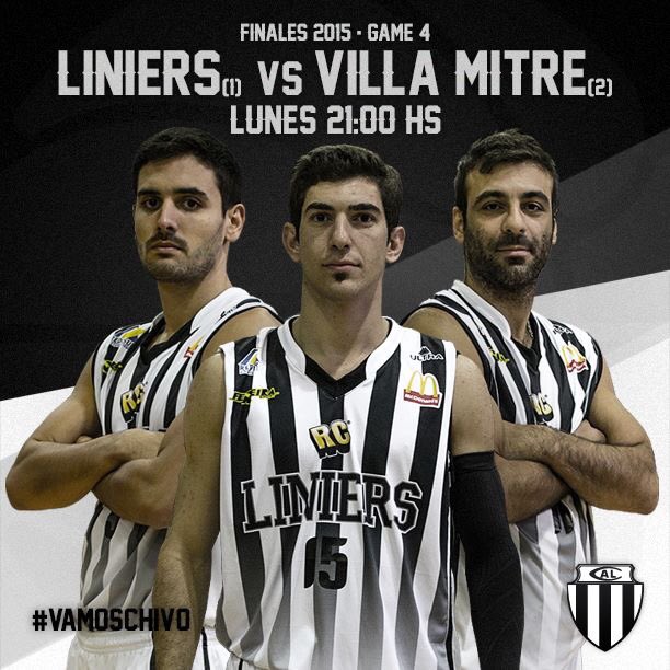 CALiniers's tweet photo. #Basquet #Finales2015 | Mañana 21:00 hs. En busca de igualar la serie. ¡Todos al Casanova! #VamosChivo https://t.co/EMAhx3WvvI