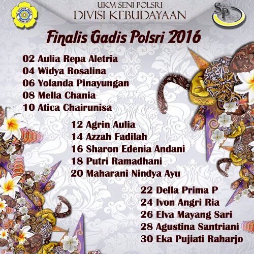 Congratulations Rere, Yolanda  dan Mella sudah menjadi Finalis Duta Polsri 2016 prwakilan dr Bahasa Inggris 👏