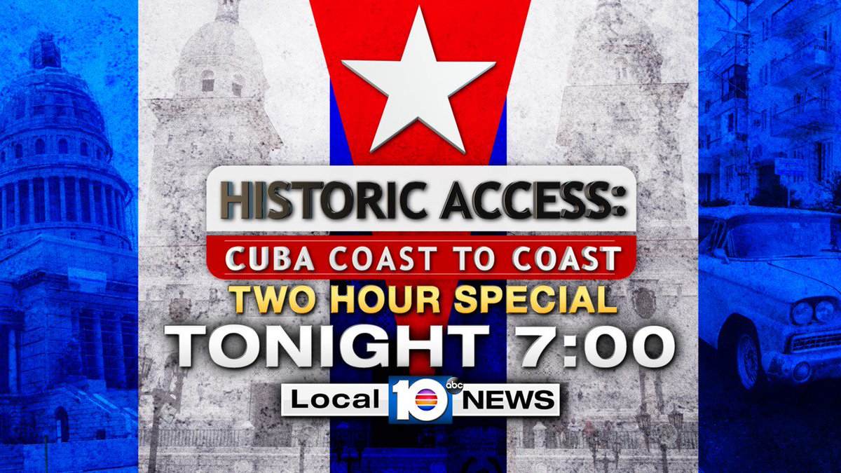 HISTORIC ACCESS: Tune in tonight at 7:00 for a complete look at Local 10's trip to Cuba. bit.ly/1OSmR74?utm_me… https://t.co/LbFBMUNxM9