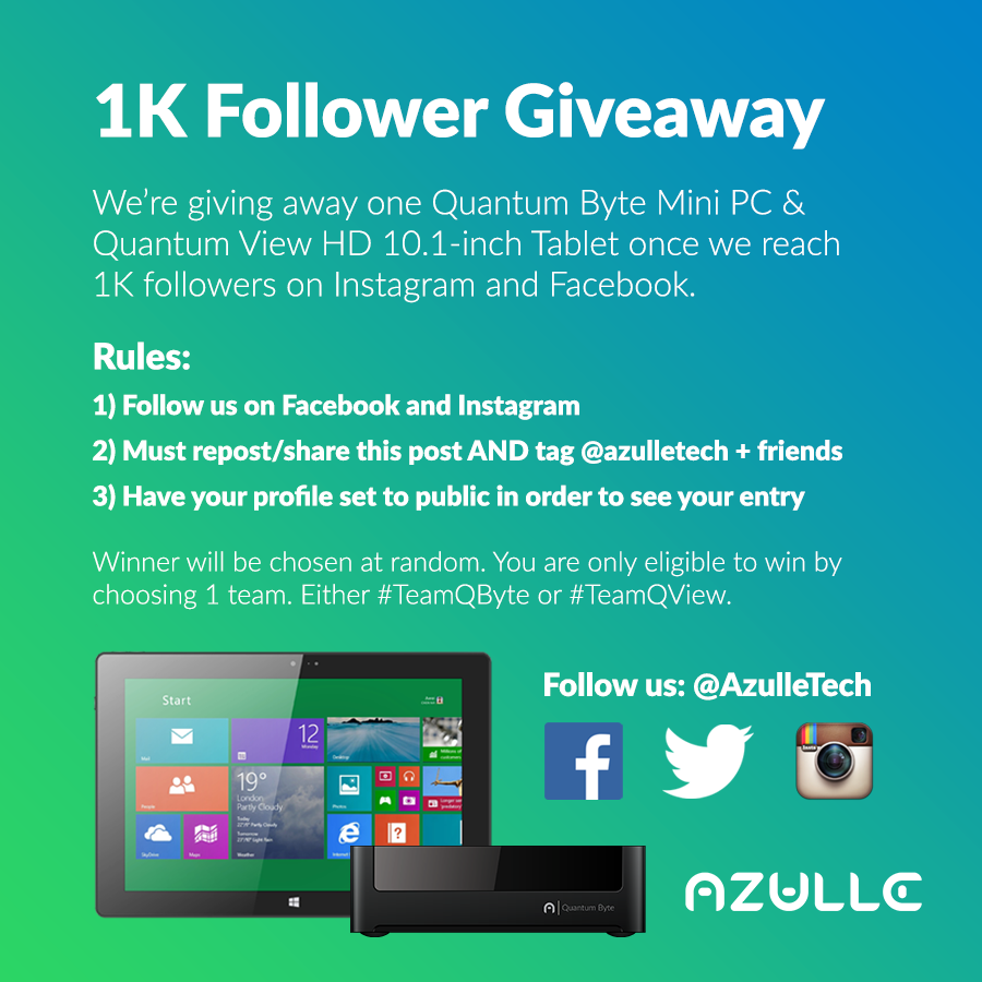 azulletech's tweet photo. Are you #TeamQByte or #TeamQView? Enter for your chance to win!
#Azulle #free #giveaway #competition https://t.co/ss6d9CLZWm