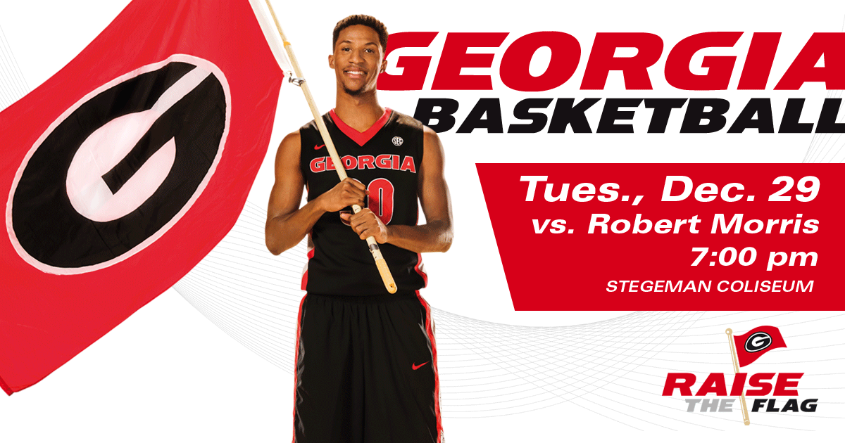 UGAAthletics's tweet photo. Help @UGABasketball #RaiseTheFlag vs. Robert Morris this Tuesday at 7pm! #GoDawgs https://t.co/LmgdkxbUe2
