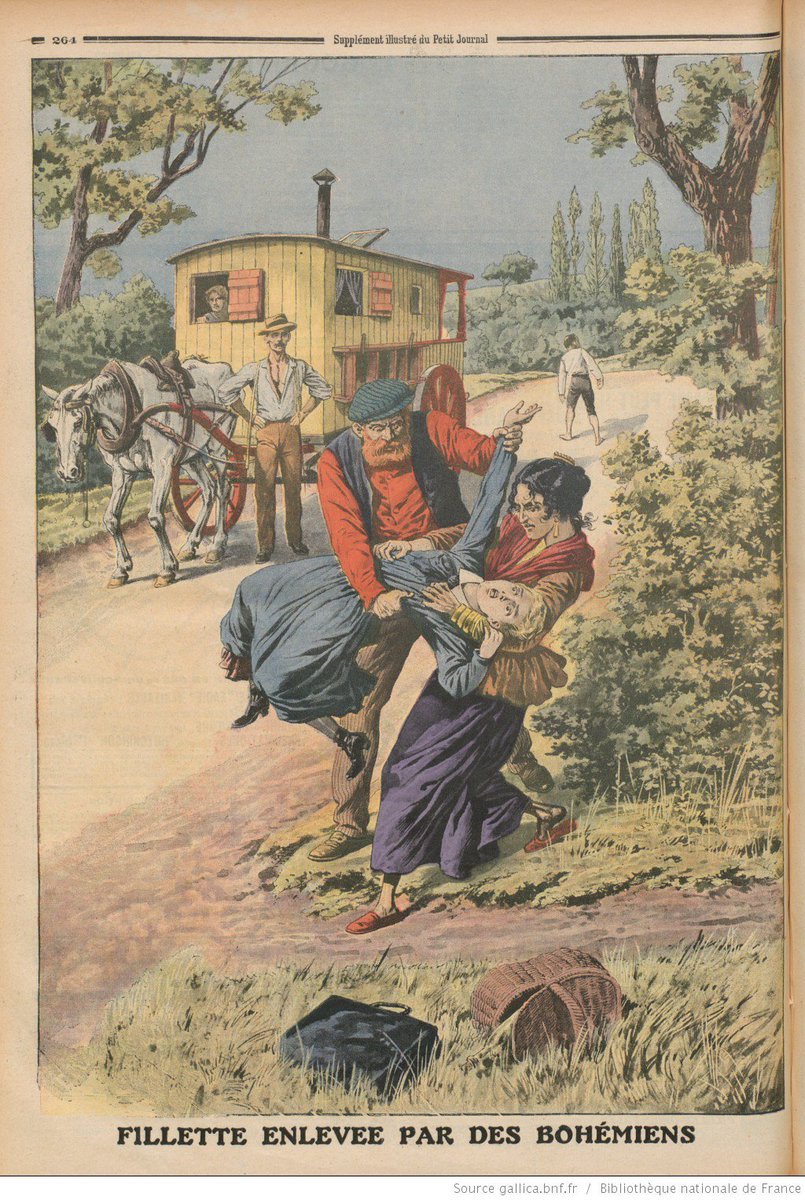 Carnies try to kidnap a school girl but she fights them off and they flee, 1911 bit.ly/1QQtmxo