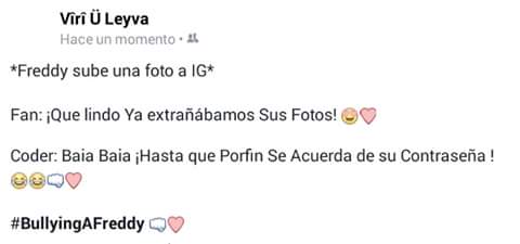 ycoder77's tweet image. 😂😂 totalmente cierto 
#BullyingAFreddy 
Te queremos ❤ @soyfreddyleyva
