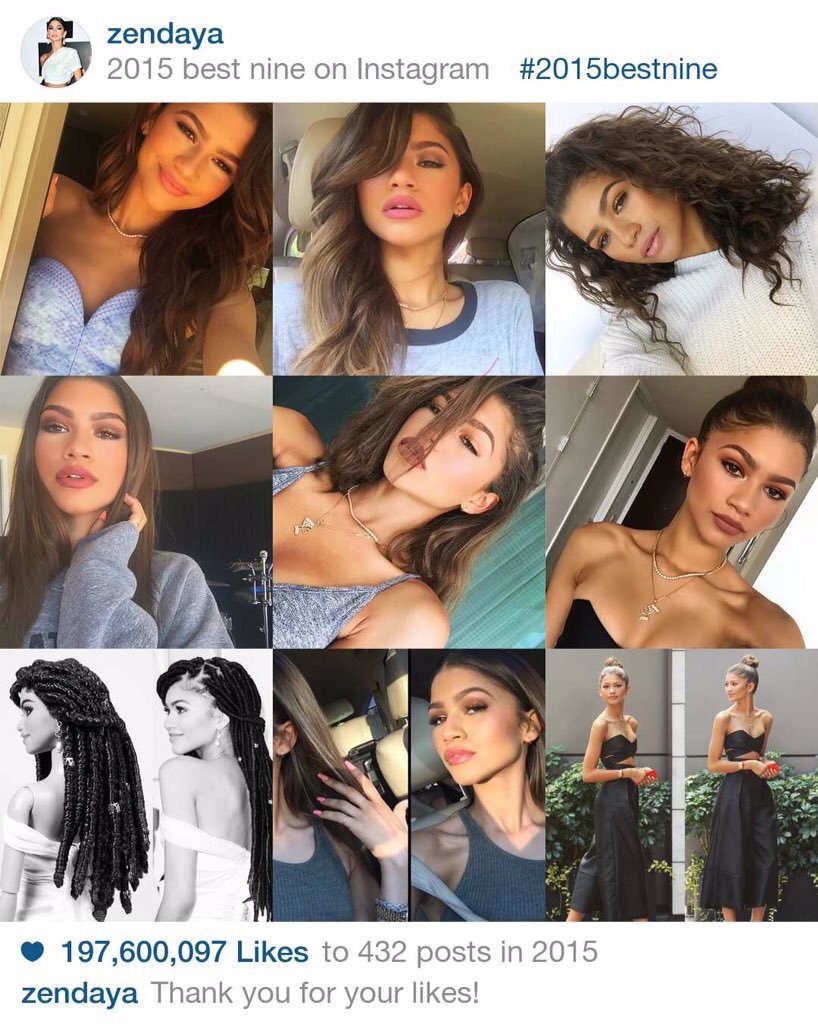 dumas1000's tweet photo. Zendaya's Instagram posts have almost 200 million likes for this year 😏🙌 #Z015 (cc. @IPromoteZendaya) https://t.co/5EyVzzQpcE