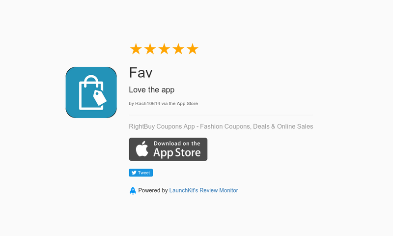 right_buy's tweet photo. 5 Star Review: "Fav: Love the app" https://t.co/mGUU7QoCYu https://t.co/tdePRdDJrL