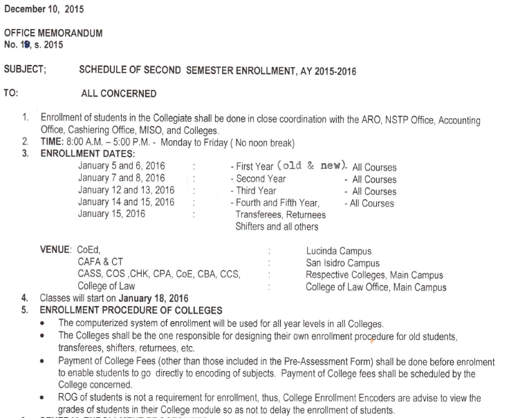 TarlacStateU's tweet photo. General schedule of registration for 2nd semester @tsu_official . See respective colleges for their schedules. https://t.co/5GFcqcrwRV