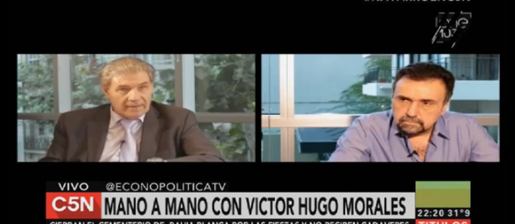 C5N's tweet photo. Seguí [EN VIVO] la entrevista de @robdnavarro a @vh590 en @EconoPoliticaTV https://t.co/BJRz9OSseq https://t.co/tY0zd2hYao