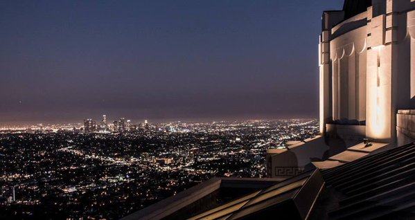 Greatestjobever's tweet photo. "The the Griffith Observatory &amp; LA skyline" stunning Art Deco architecture overlooking LA from @DrizzleYo on Twitter https://t.co/30kf8wAam8