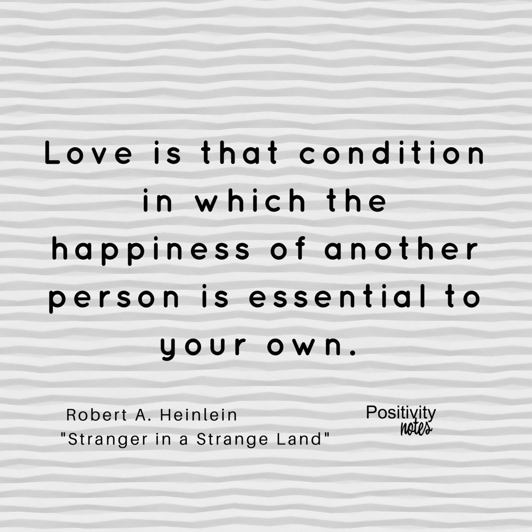 positivitynote's tweet photo. A thought on happiness from "Stranger in a Strange Land" by Robert A. Heinlein. #RobertHeinlein #positivitynotes https://t.co/Hl6tGclrNq