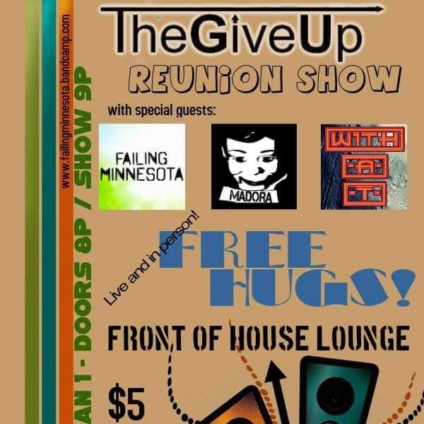 WithaTband's tweet photo. January 1st @ Front of House. #thegiveup #failingminnesota #madora #417 #livemusic #spacewave #👽 #🚀 https://t.co/RUyAato581