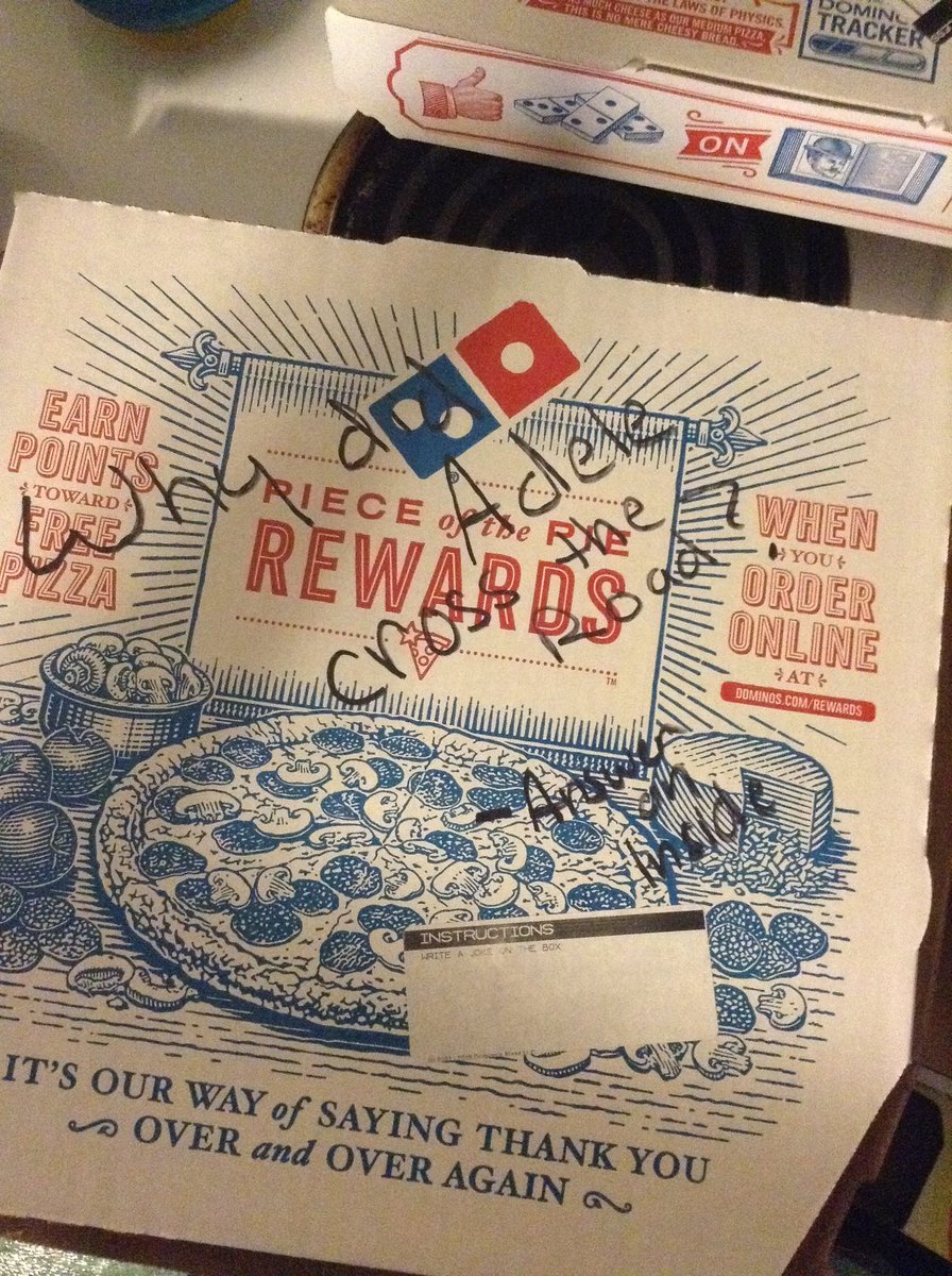 spiritofascarab's tweet photo. thanks domino's pizza guy https://t.co/552rFrVa1I
