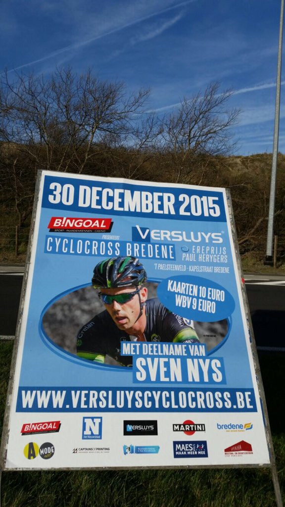 Kust loopt warm voor Sven Nys. Nu woensdag Bredene <a href="/VersluysCx/">Versluys Cyclocross</a> <a href="/sven_nys/">Sven Nys</a> <a href="/GroepVersluys/">Groep Versluys</a> #cross #bredene