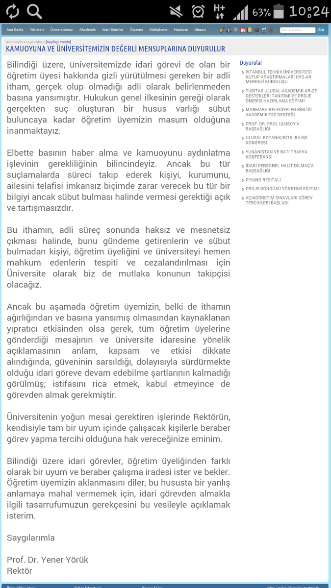 trakyauni's tweet photo. Trakta Üniversitesi Rektörü Prof. Dr. Yener Yörük, Kamuoyu açıklaması. ( çocuk pornosu) olayı ile ilgili ! https://t.co/IDuzxfXQH6