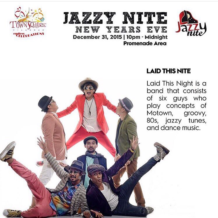 Celebrate New Year's eve,Dec 31st <a href="/JazzyNiteCitos/">JazzyNiteCitos</a> 

W/ special performance of @LAIDTHIS_NITE 

10PM at <a href="/citosjakarta/">Townsquare Cilandak</a>
