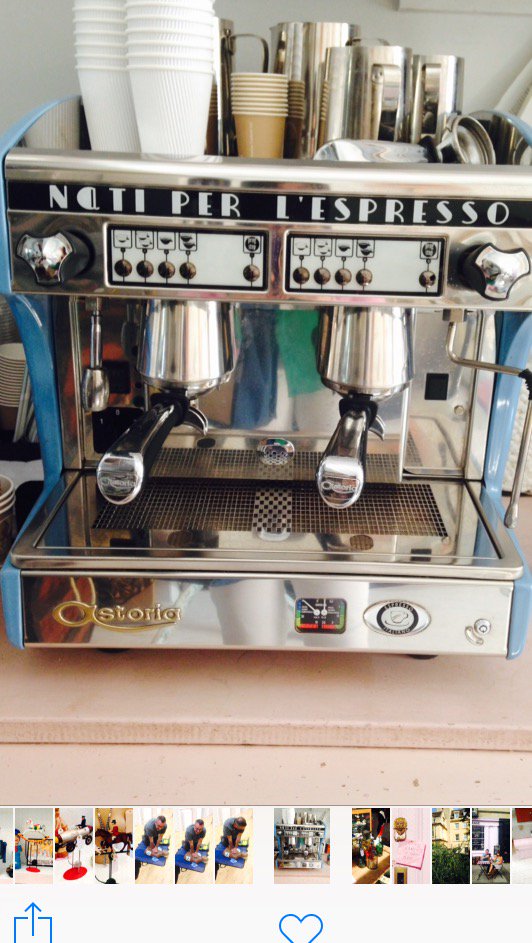 PinkVintage10's tweet photo. This little baby will be back in full throttle tomorrow delivering delicious #MonmouthCoffee☕️ Sooo #coffeechic ☕️☕️ https://t.co/zbotRHcQLF
