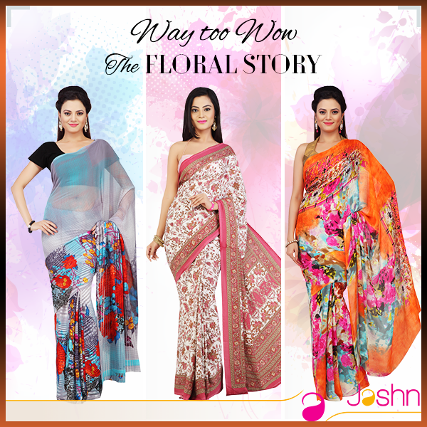 JashnOnline's tweet photo. #WayTooWow Floral patterns can never go out of style! Wear this gorgeous floral patterns to look classy! https://t.co/7kiZ9KSwX9