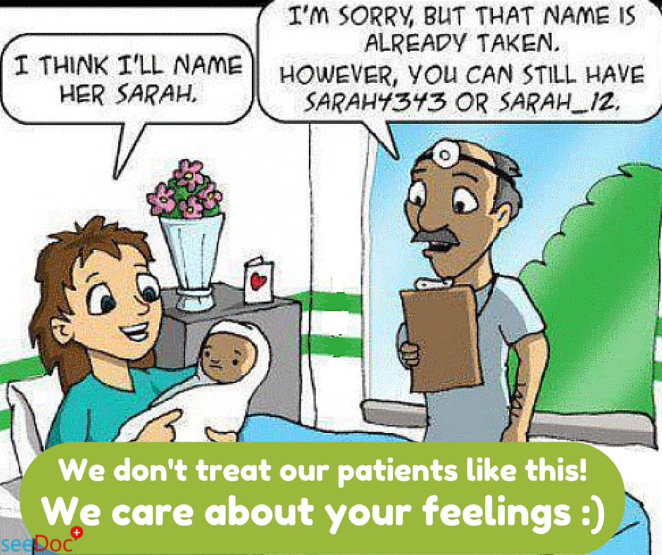 TeamseeDoc's tweet photo. We don't treat our #patients like this! #respect #seeDoc #babynames #baby #Doctors https://t.co/qbG6iu7dmm