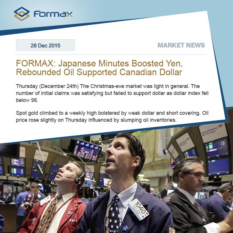 FormaxMarket's tweet photo. FORMAX: Japanese Minutes Boosted Yen, Rebounded Oil Supported Canadian Dollar https://t.co/2W4QOoCHqC #dollar #oil https://t.co/jBfXeY80Mk