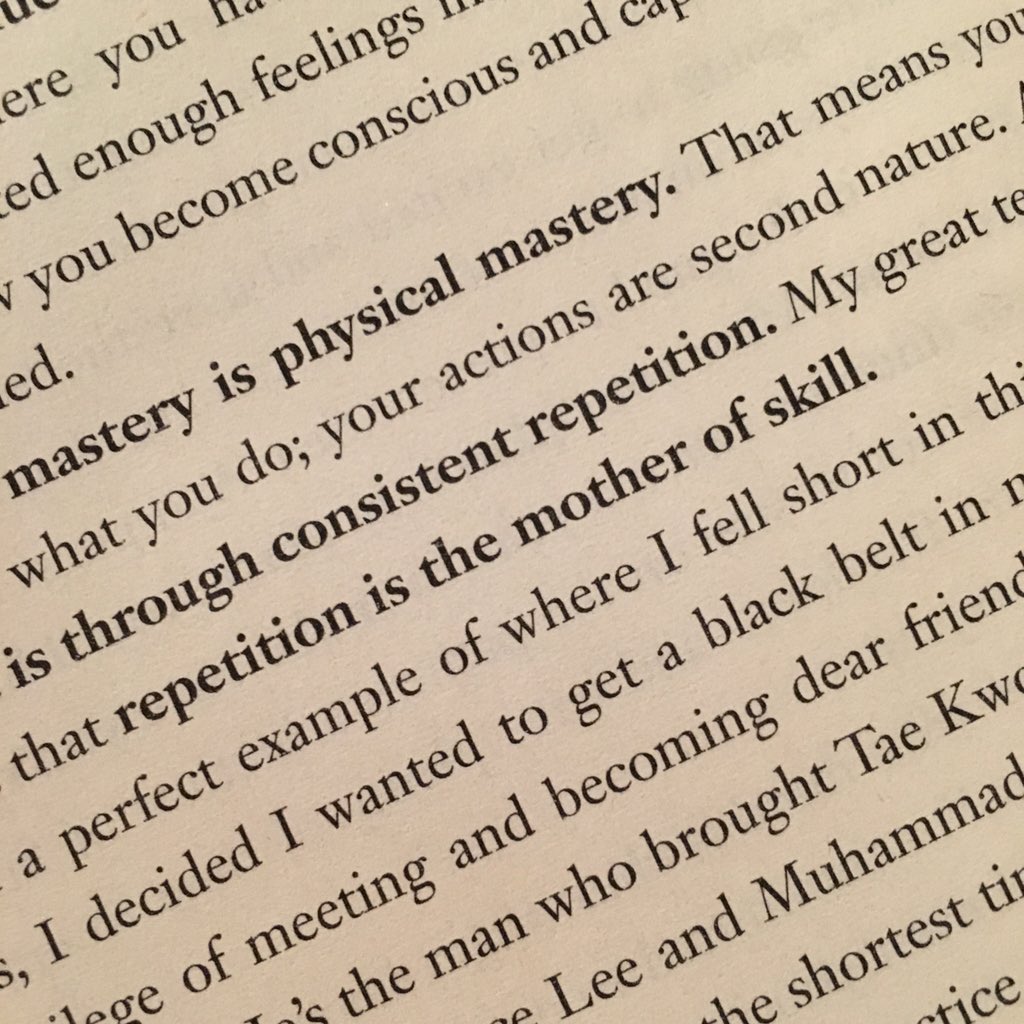 repeattimer's tweet image. Repetition is the mother of skill.