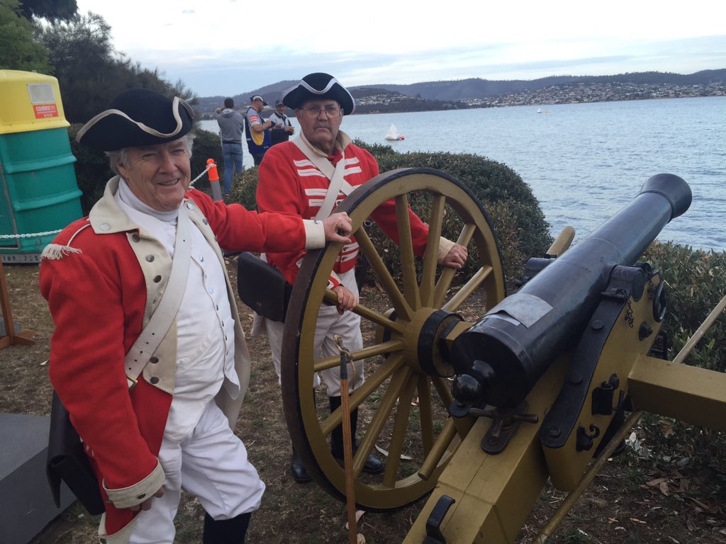 Cannon on standby at the finish line of the Sydney to Hobart <a href="/abcnews/">ABC News</a> #RSHYR