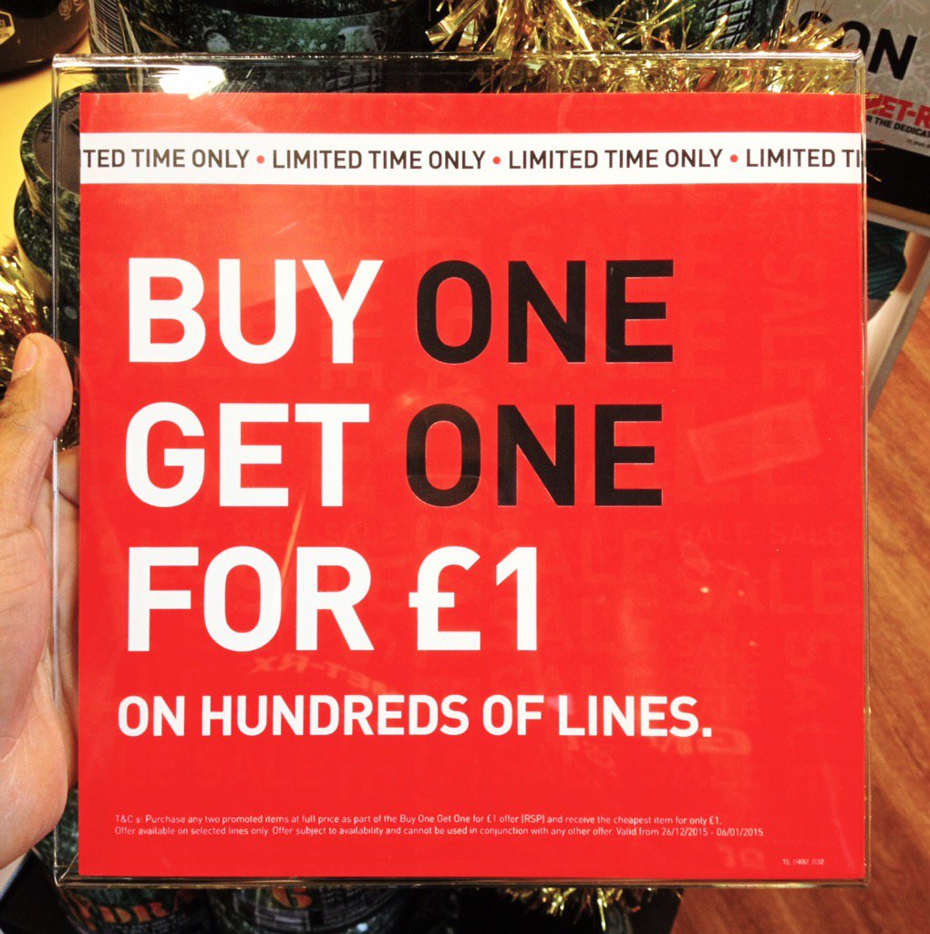 HB_IlfordHighRd's tweet photo. #BuyOneGetOneFor£1 isn't just a #BoxingDay #SpecialOffer! This promo is STILL #Running 😱 🏃💨💨💨 #Deals #Sale #Fitfam https://t.co/MmUJkBvJvl