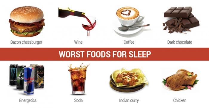 foods not to eat before bed
