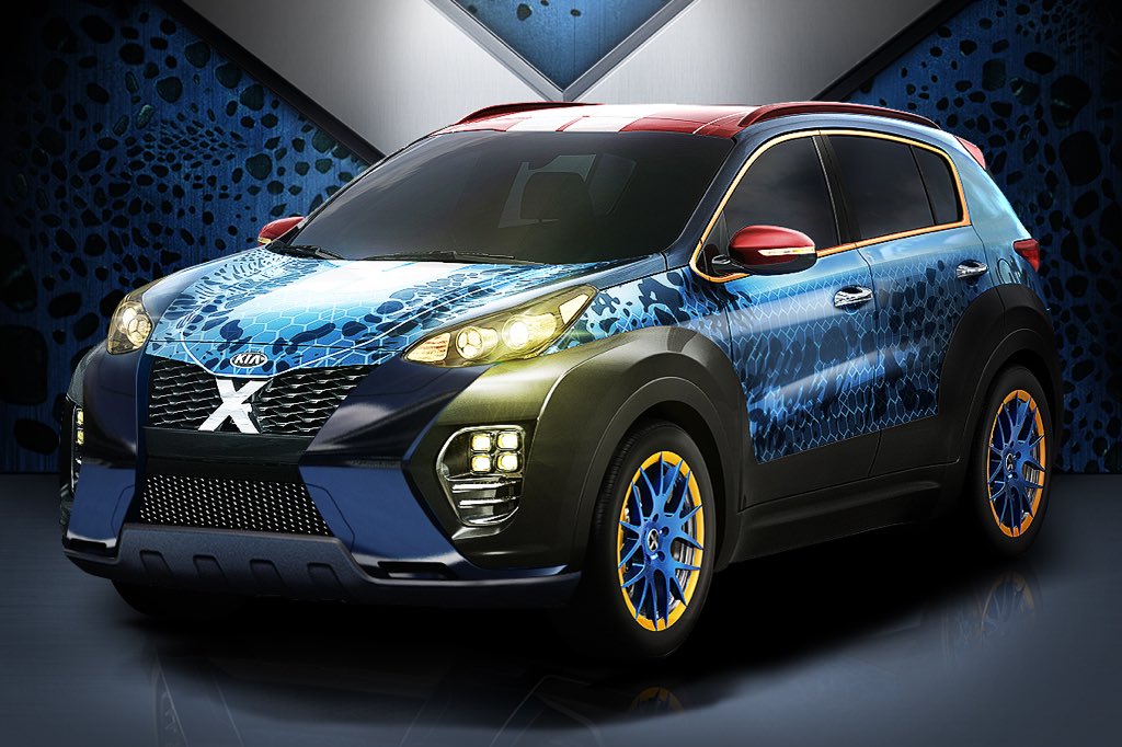 itzikr's tweet photo. Kia Sportage new x-men model...@MichaelWing23 , I think the symbol and colors fits us just fine https://t.co/phXstNWGXO