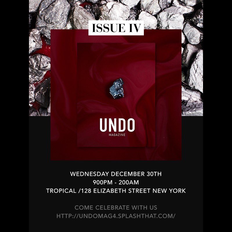 esymai's tweet image. #undomag 4 launch party this Wednesday 12/30 in NYC. RSVP: undomag4.splashthat.com #undoordinary @undoordinary_