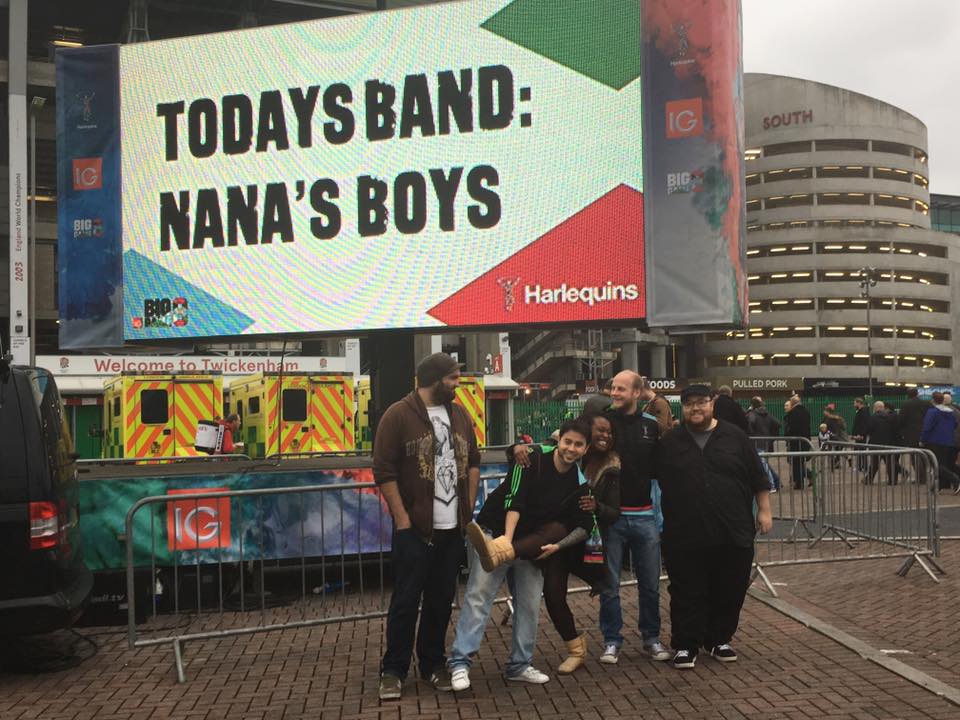 Congrats to @nanasboysband who played at @TwickStadium yesterday to warm up the 80k crowd before the #BigGame8!!