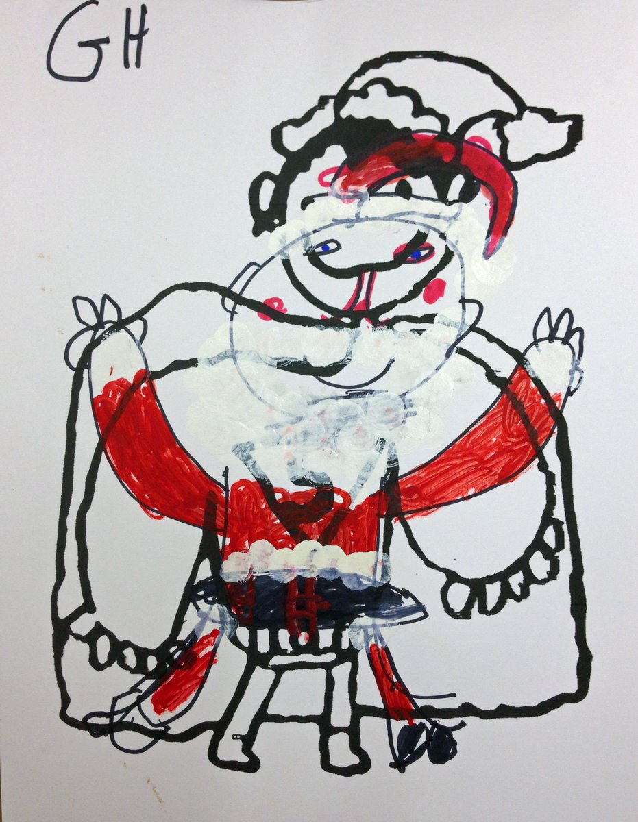 GoodwillArt's tweet photo. Artwork of the week, Santa on December 26th by Greg Hagerman. https://t.co/zCHHHWryY8