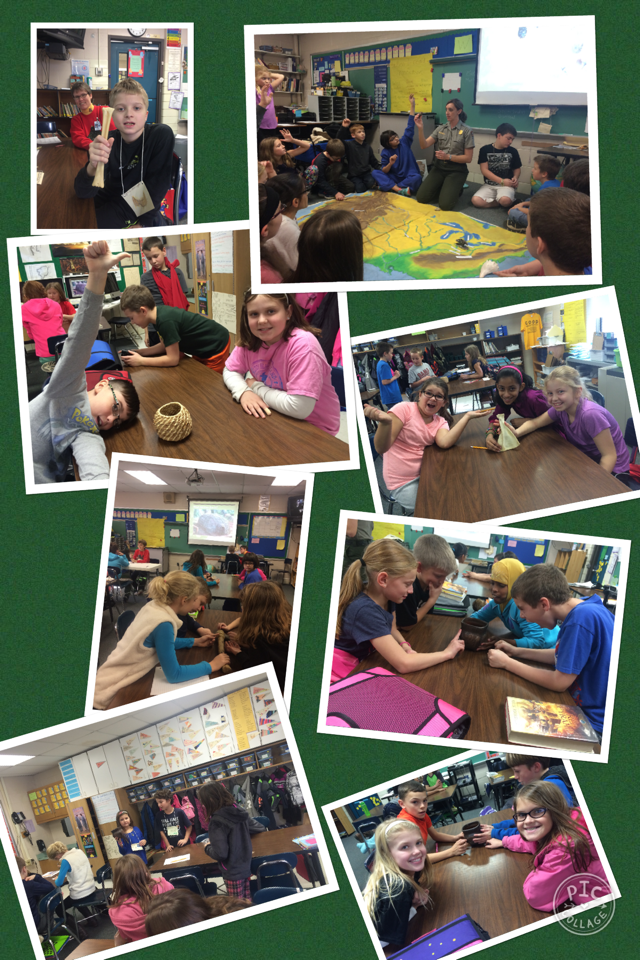 LauraC7881's tweet photo. Fourth graders, before winter break,  learning about Hopewell artifacts from Ranger https://t.co/hykvWUTYei https://t.co/vE07Me0QBw