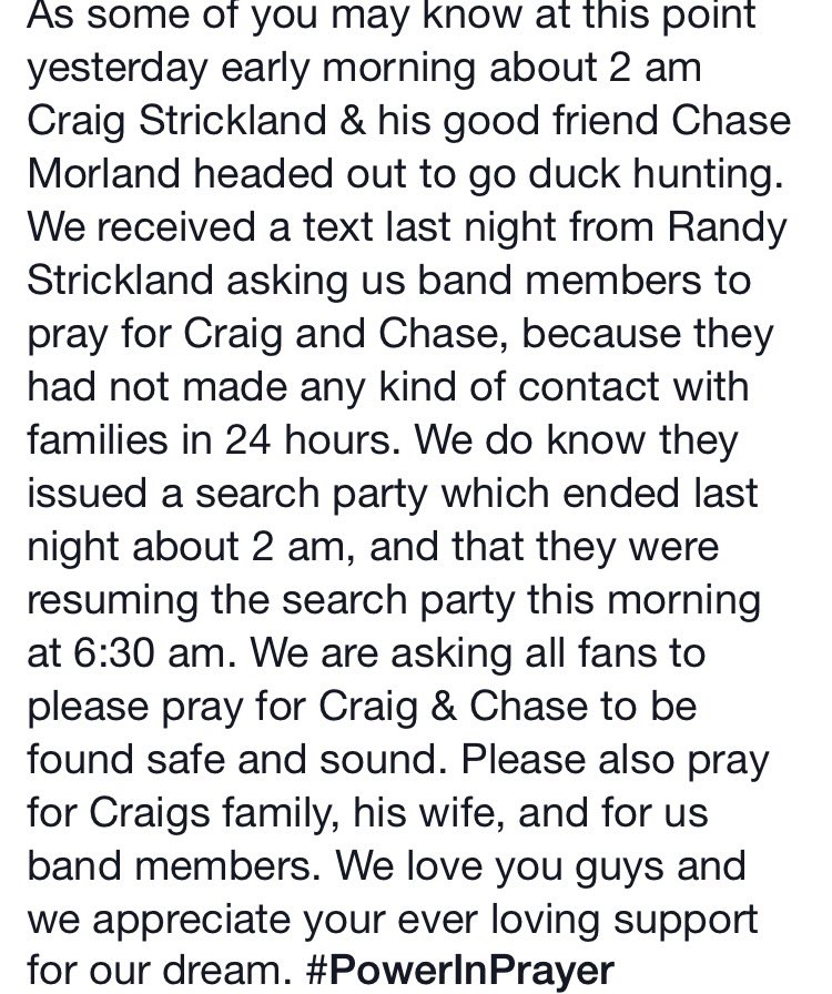 We don't know any further details at this point please PRAY!!!! #WeLoveYall