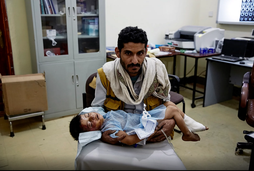 MSF's tweet photo. #MSF2015 #June: Saudi-led coalition forces carrying out daily airstrikes in Sa‘ada #Yemen https://t.co/VGO5tWOGwa