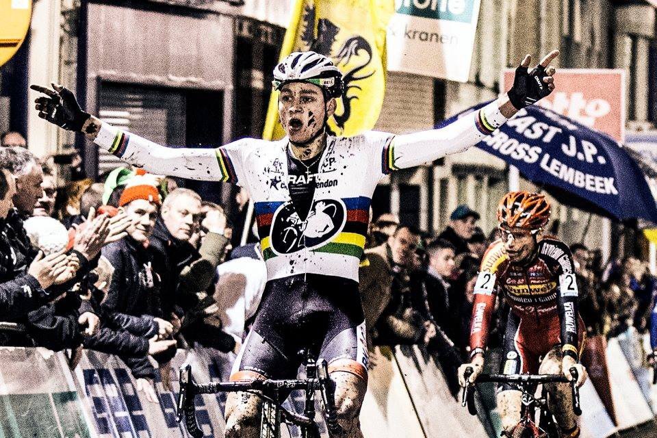 Nu met foto.... in Diegem bij Cyclocross superprestige met weer een overwinning Mathieu van der Poel
