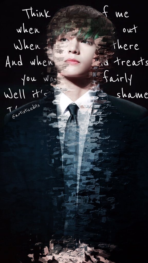 artisticedits's tweet photo. Kim Taehyung (V BTS) ~ Lockscreen [background lyrics by paramore] https://t.co/JmH963rLkx