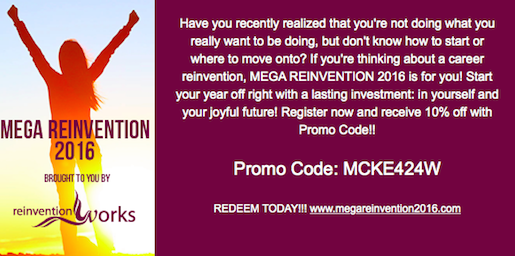 Join @Colleen_Intero for #MegaReinvention2016 to jumpstart your New Year. bit.ly/1O7rwHD.