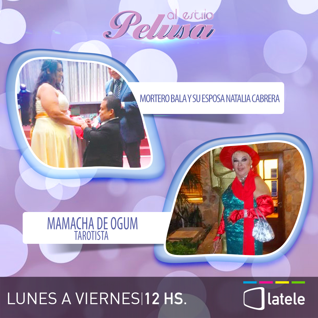 latelePy's tweet photo. Hoy en @AlEstiloPelusa nos acompañan #MorteroBala y su esposa, también Mamacha de Ogun. ¡Sumate al programa! 👌😎 https://t.co/kL8Mp4cjDU