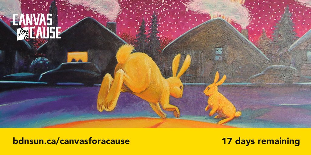 thebrandonsun's tweet photo. 17 days remain in this year's silent auction. Make a bid at https://t.co/g5pmKjF3g2 #canvasforacause https://t.co/8ZCWnBOioU