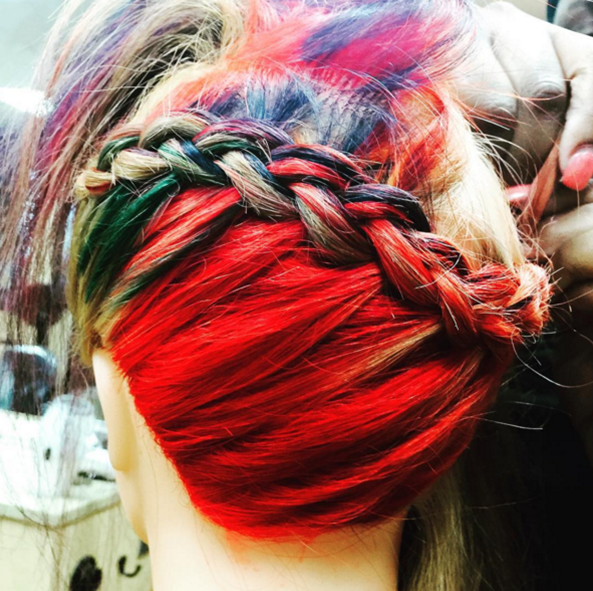 matrixfamily's tweet photo. .@ArtisticStephen gave this braid a boost of energy with #SoBoost color! #MatrixColor https://t.co/mWxDNGWXAJ
