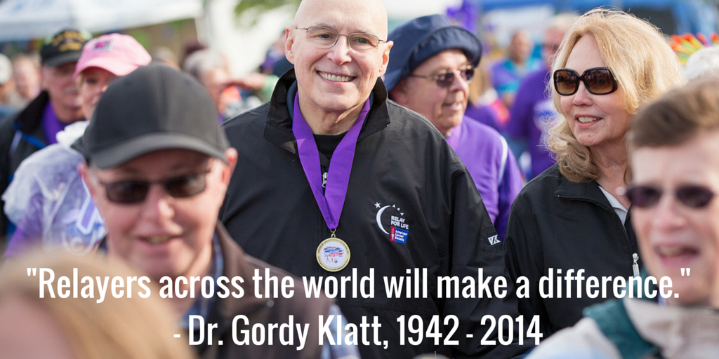 Relay founder Gordy Klatt inspired a movement to end #cancer. How will you make a difference? #MondayMotivation