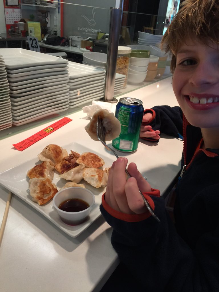 jmoskol's tweet image. Got kids hooked on Dumpling Haus today. #notpanera @KMoskol