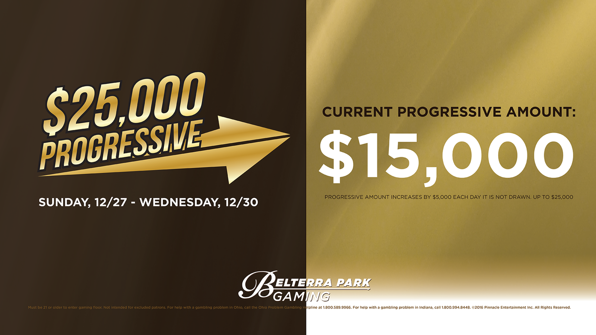 Who's ready to win? Our #progressive amount is up to $15k tonight. Join us from 6-8pm!