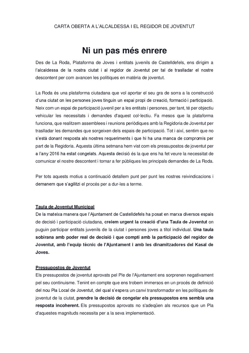 La Roda Joves tweet media