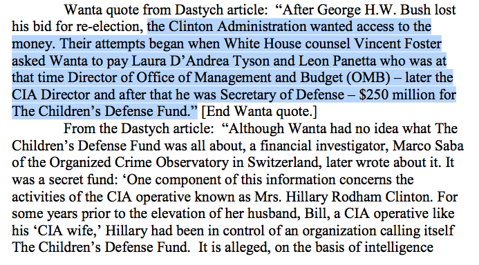 OneLawForThem's tweet image. What Do:

#HillaryClinton&apos;s 

The #ChildrensDefenseFund

&amp;amp; #ShortTermNotes

Have To Do With #VinceFoster&apos;s Death?